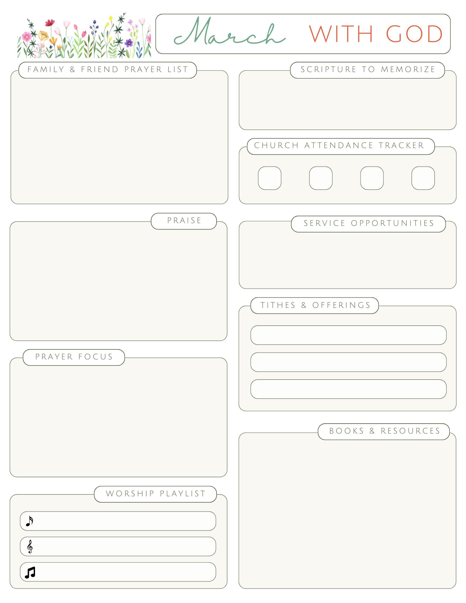 BLOOM IN FAITH PLANNER BUNDLE