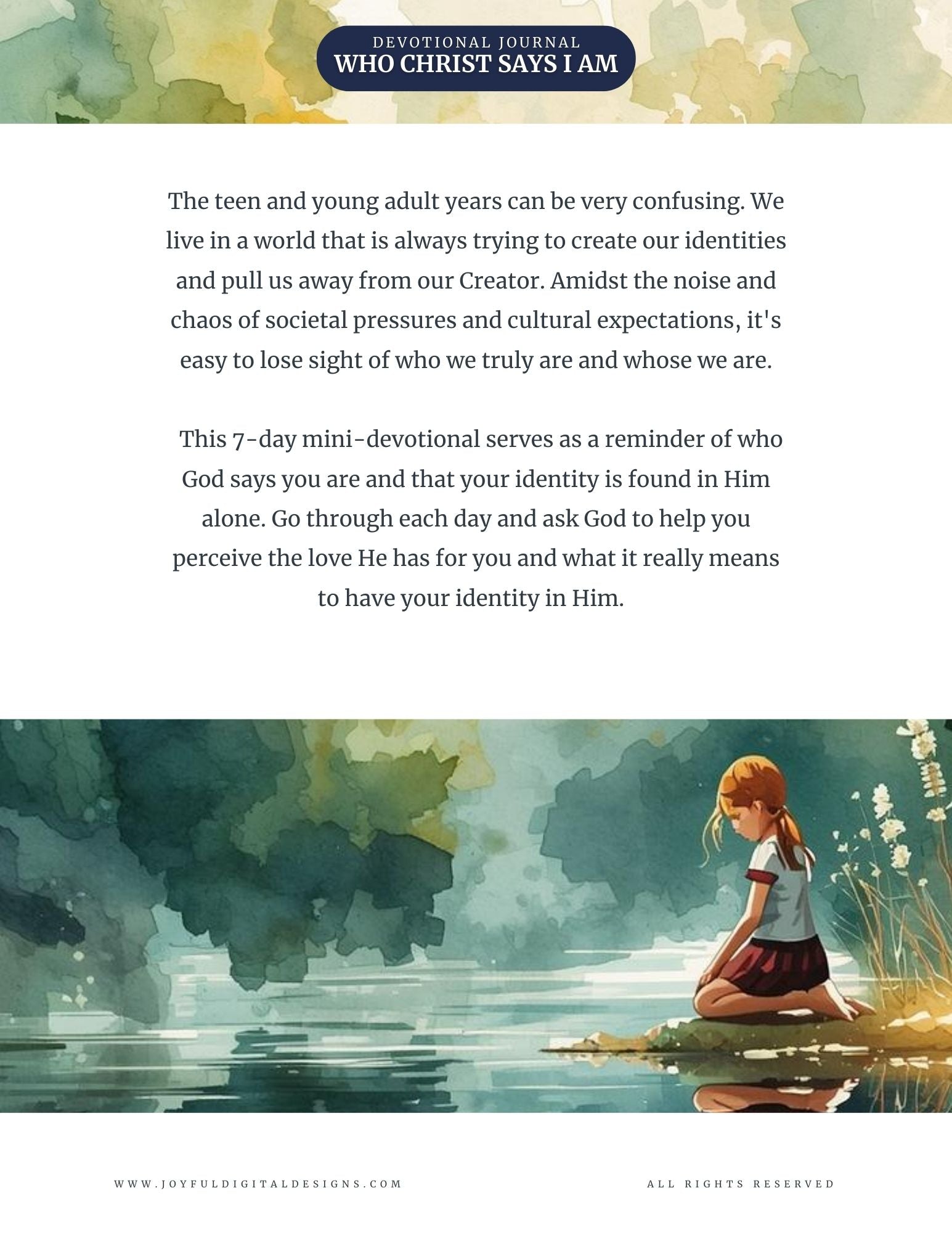 Who Christ Says I Am | For Ladies | 7-Day Mini Devotional for Teens & Young Adults