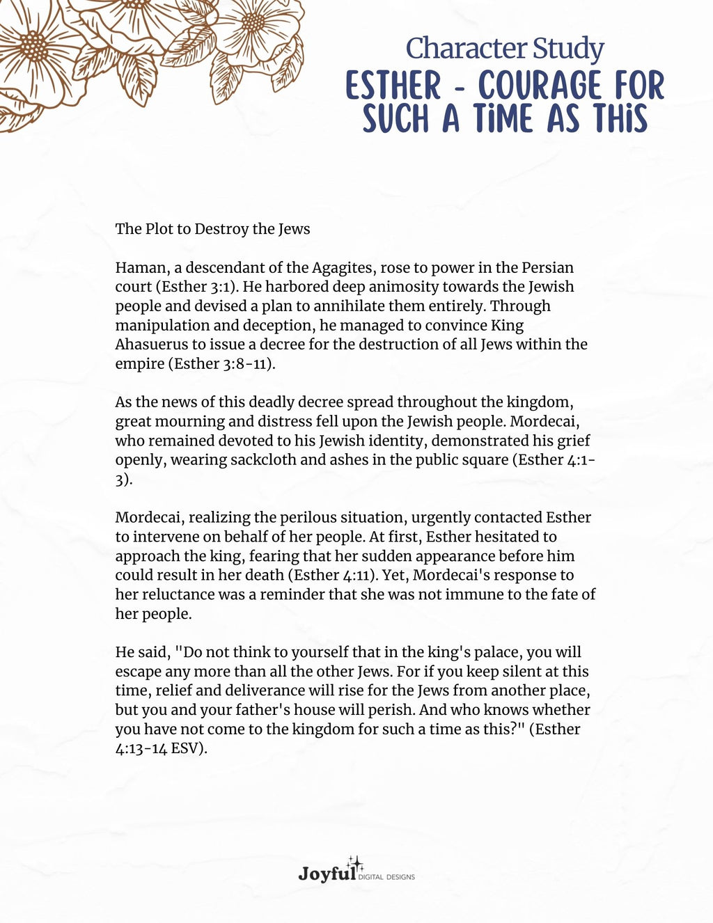 Created for Such a Time as This | Character study of Esther