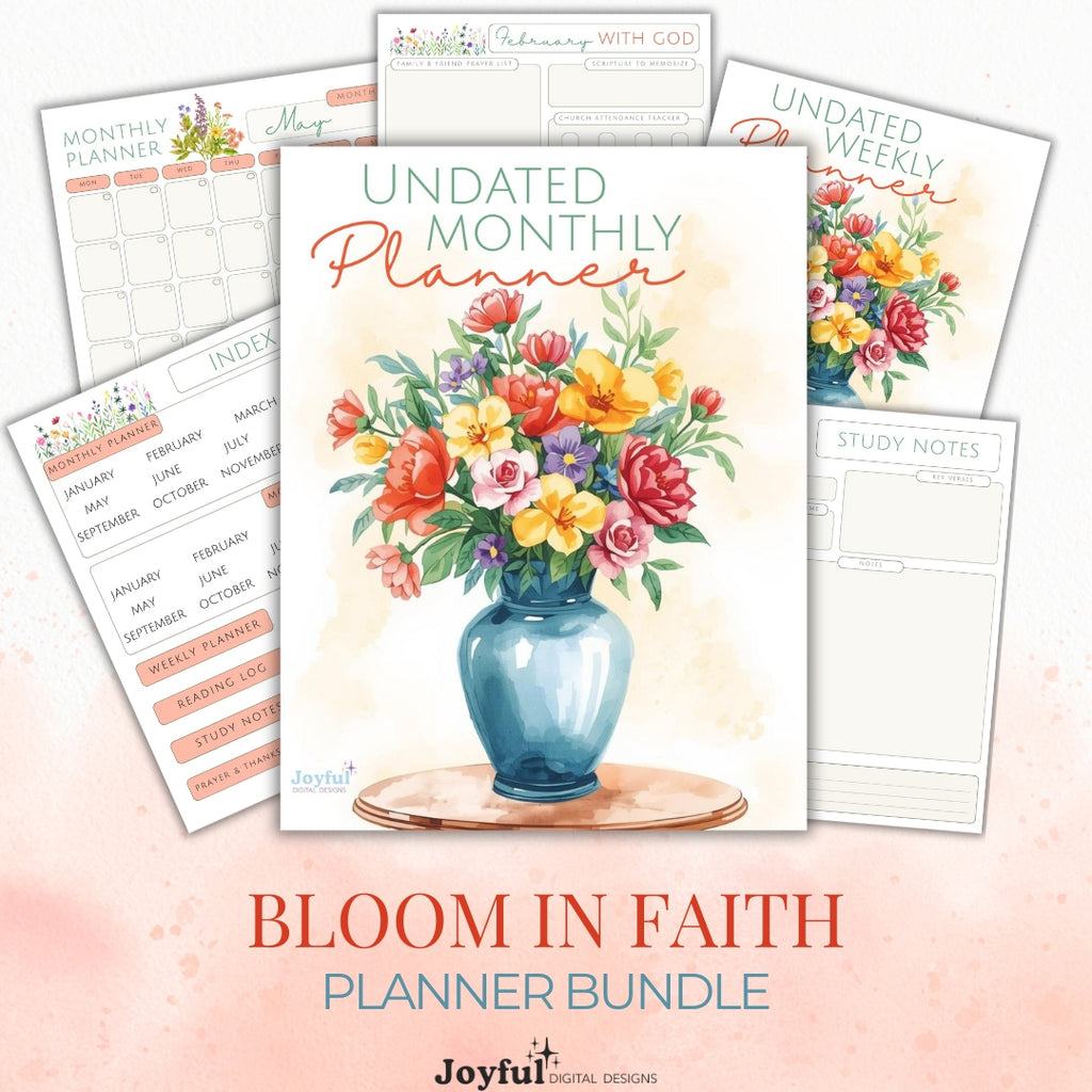 BLOOM IN FAITH PLANNER BUNDLE