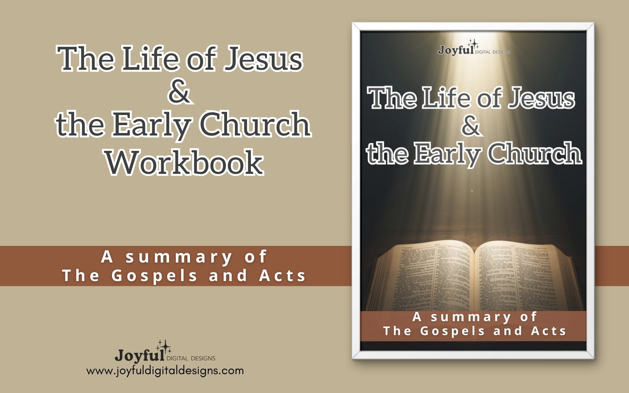 Life of Jesus: The Gospels & Acts – Printable Bible Study Workbook for Teens & Adults